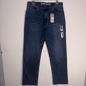 NWT Eddie Bauer 30x32 Men's Flex Relaxed Fit Denim Blue Jeans